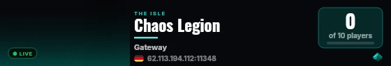 Chaos Legion live status badge