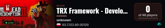 TRX Framework - Development Server live status badge