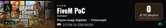 FiveM PoC live status badge