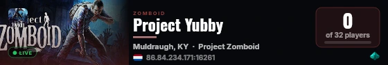 Project Yubby live status badge