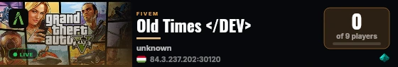Old Times </DEV> live status badge
