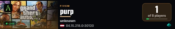 purp live status badge