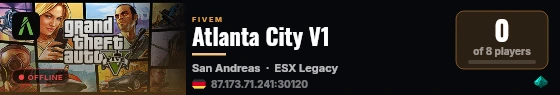 Atlanta City V1 live status badge