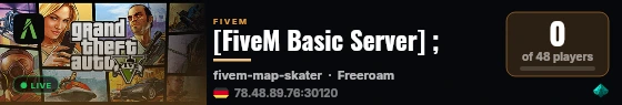 [FiveM Basic Server] ; live status badge
