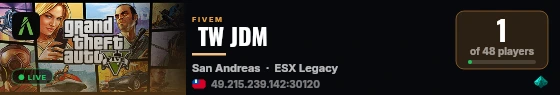  TW JDM live status badge