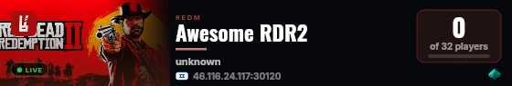 Awesome RDR2 live status badge