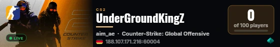 UnderGroundKingZ live status badge