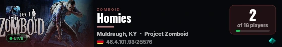 Homies live status badge