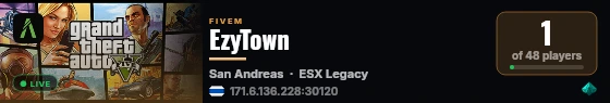 EzyTown live status badge