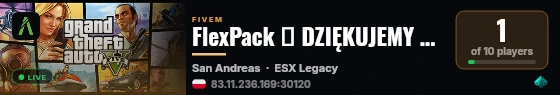 FlexPack ◆ DZIĘKUJEMY ZA ZAUFANIE ◆  POWODZENIA Z PROJEKTEM! ◆ discord.gg/flexscripts live status badge