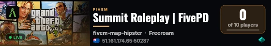 Summit Roleplay | FivePD live status badge