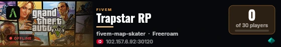 Trapstar RP live status badge