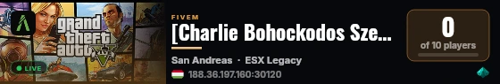 [Charlie Bohockodos Szervere] live status badge