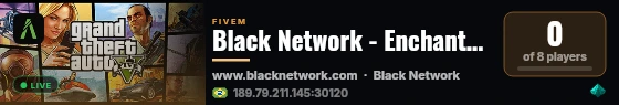 Black Network - Enchanted live status badge