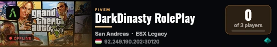 DarkDinasty RolePlay live status badge