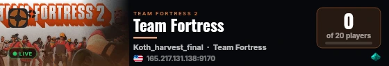Team Fortress live status badge