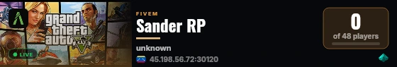Sander RP live status badge