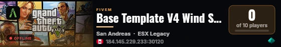 Base Template V4 Wind Studio live status badge