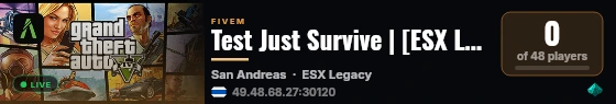 Test Just Survive | [ESX Legacy] live status badge
