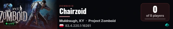 Chairzoid live status badge