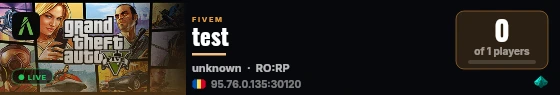 test live status badge