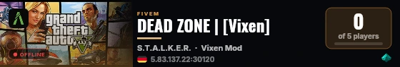 DEAD ZONE | [Vixen] live status badge