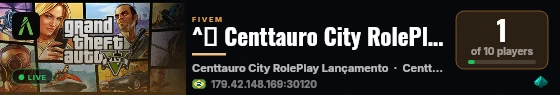 ^🌈 Centtauro City RolePlay Lançamento LocalHost live status badge