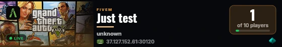 Just test live status badge