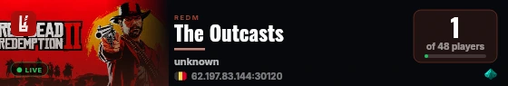 The Outcasts live status badge