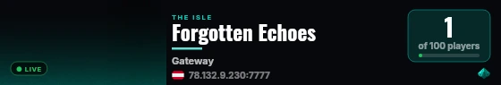 Forgotten Echoes live status badge
