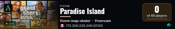 Paradise Island live status badge