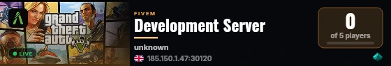 Development Server live status badge