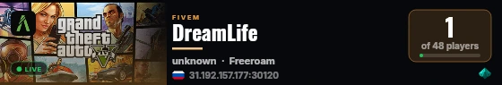 DreamLife live status badge