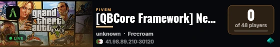 [QBCore Framework] New City live status badge
