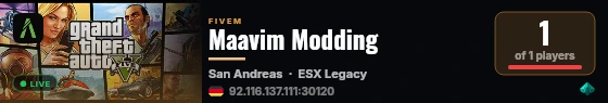 Maavim Modding live status badge