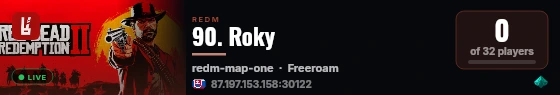 90. Roky live status badge