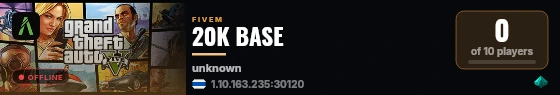 20K BASE live status badge