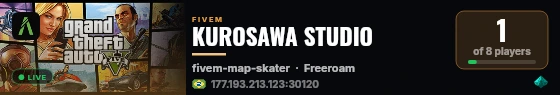 Kurosawa Studio Server 2 live status badge