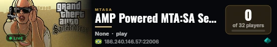 AMP Powered MTA:SA Server live status badge