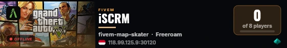 iSCRM live status badge