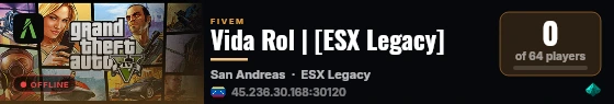 Vida Rol | [ESX Legacy] live status badge