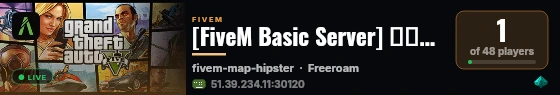 [FiveM Basic Server] الدخل تيم live status badge