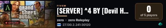 [SERVER] ^4 BY [Devil Hunter developers] live status badge