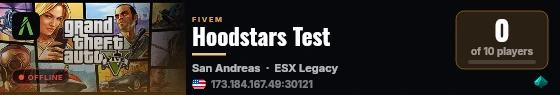 Hoodstars Test live status badge