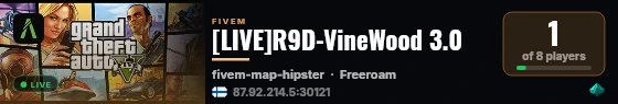[LIVE]R9D-VineWood 3.0 live status badge