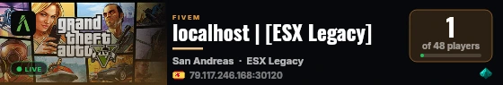 localhost | [ESX Legacy] live status badge