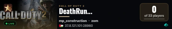 DeathRun... live status badge