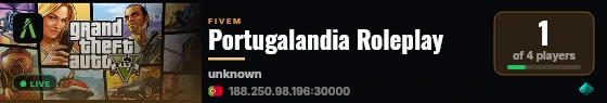 Portugalandia Roleplay live status badge