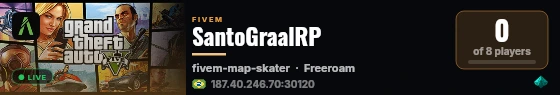 SantoGraalRP live status badge