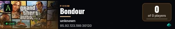 Bondour live status badge